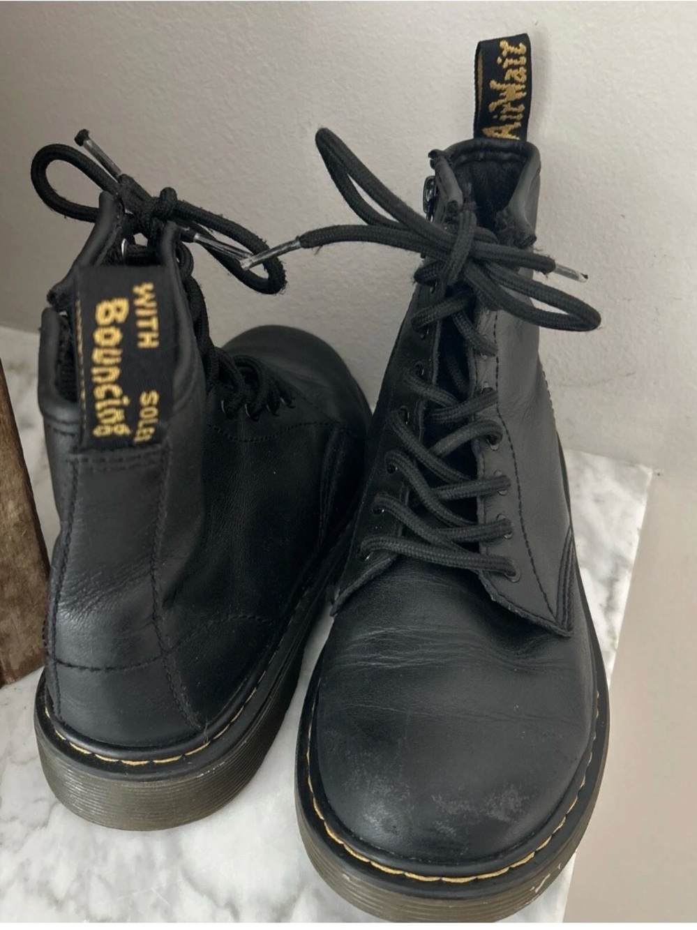 Dr Martens Combat Youth US 3. 1460J Leather High Top Nice